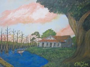 Old Fishing Spot - Ernest M. Lee, Folk Artist