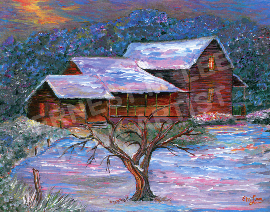 #040 - Colorful Snow (Wintery Cabin)